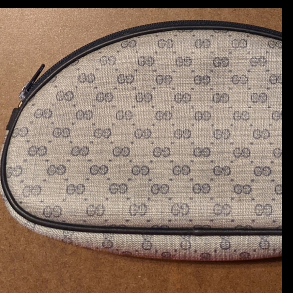 Gucci GG Monogram Blue Canvas Travel  Pouch Clutch /Cosmetic Bag. - Picture 2 of 12